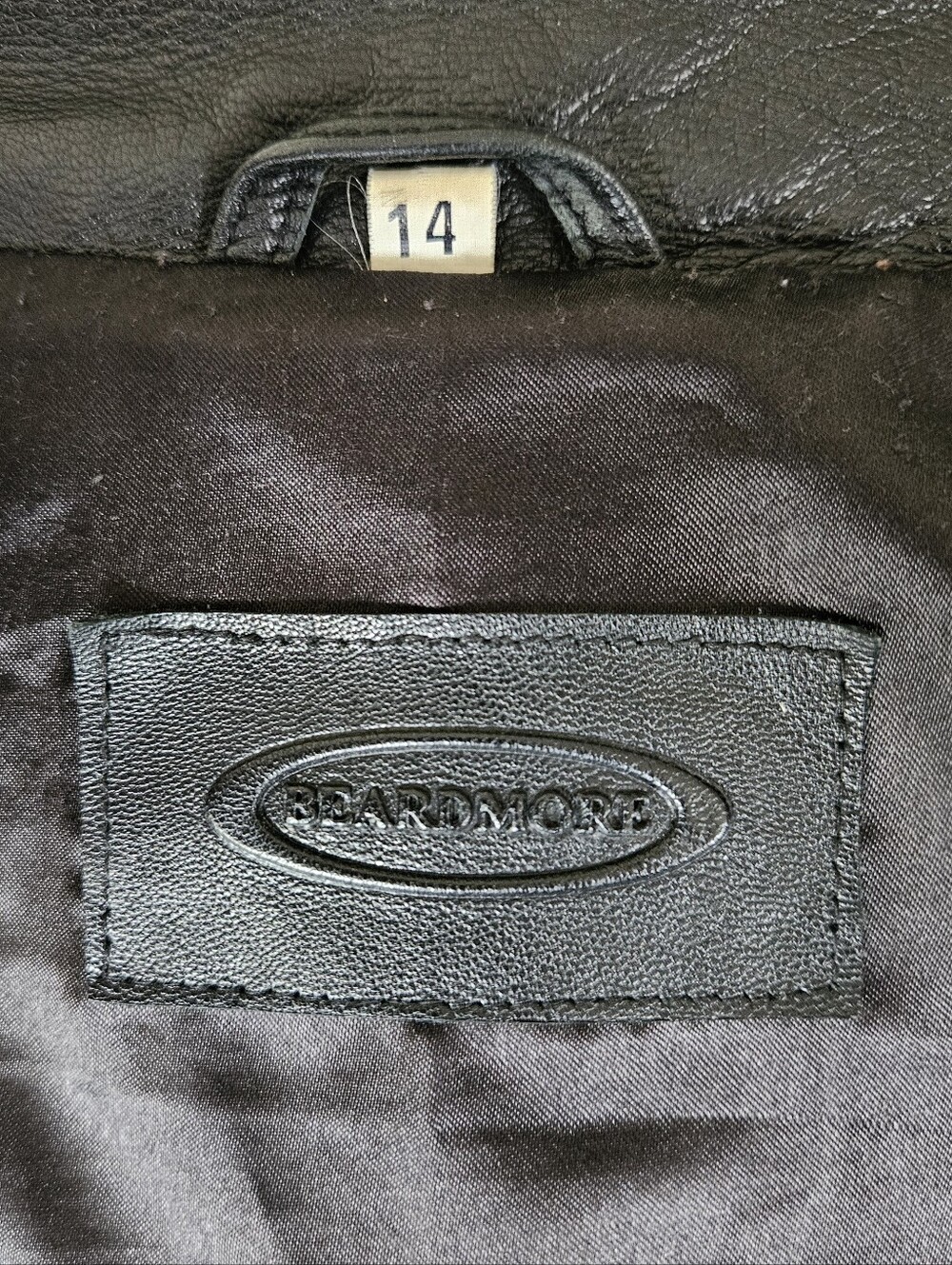 Vintage Beardmore Black Leather button-up Jacket. 21ptp - Picture 2 of 14